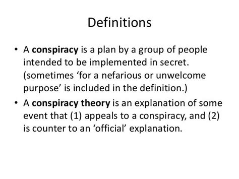 Conspiracy Definition & Meaning .